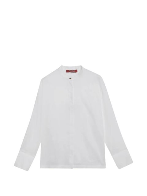 Max Mara band-collar long-sleeve shirt - White - zdjęcie produktu nr 1