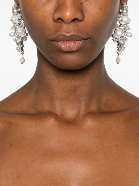 Swarovski Constella crystal-embellished clip earrings - White - zdjęcie produktu nr 2