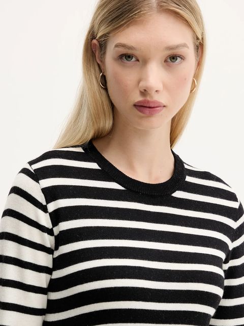 Desigual sweter z wełną BERGEN damski kolor czarny lekki 25WWJF08