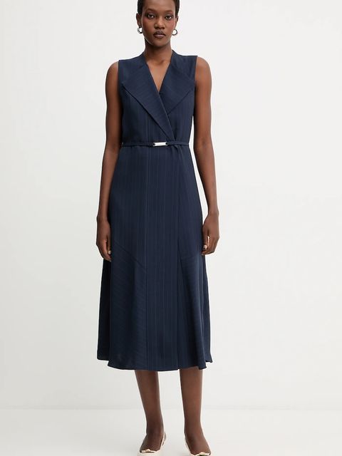 BOSS sukienka kolor granatowy midi prosta 50548494 - zdjęcie produktu nr 1