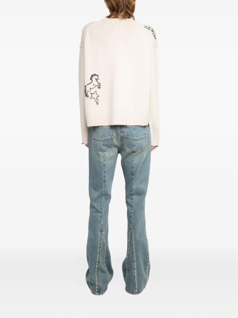 Zadig&Voltaire embroidered heart detail sweater - Neutrals - zdjęcie produktu nr 2