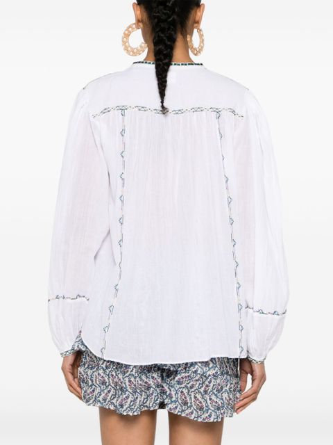 MARANT ÉTOILE Silekia cotton blouse - White