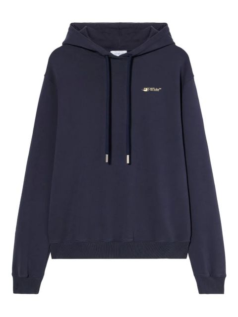 Off-White logo-print hoodie - Blue - zdjęcie produktu nr 1