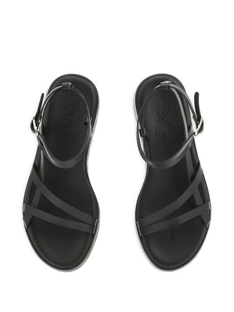 Ancient Greek Sandals Stiliani leather platform sandals - Black