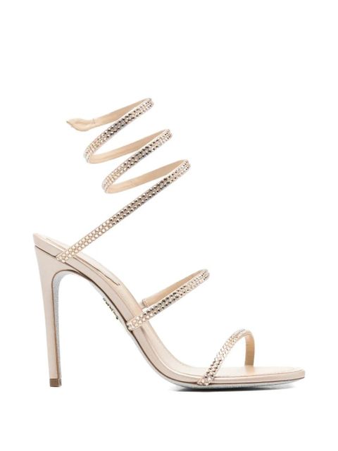 René Caovilla Cleo crystal-embellished sandals - Neutrals - zdjęcie produktu nr 1
