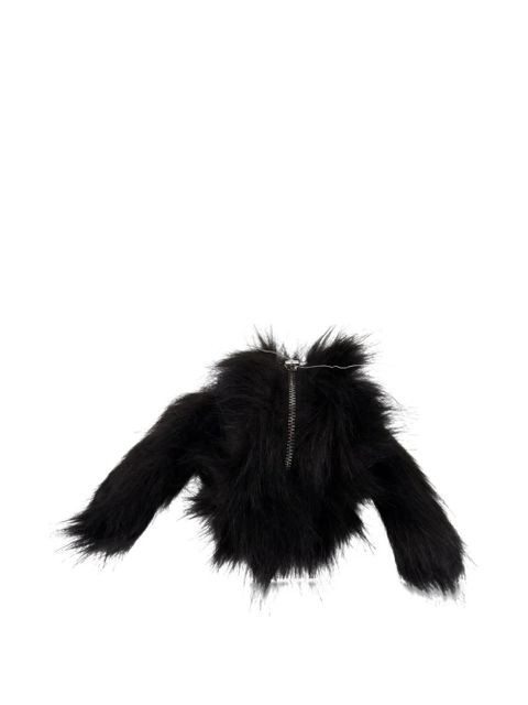 Simone Rocha faux fur zip coin purse - Black - zdjęcie produktu nr 2