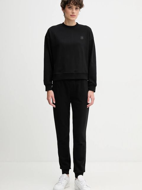 United Colors of Benetton spodnie dresowe damskie kolor czarny gładkie 3WNW3F04R