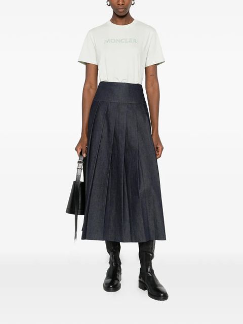 Moncler logo-embroidered T-shirt - Neutrals