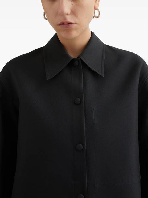 Jil Sander button-up shirt jacket - Black