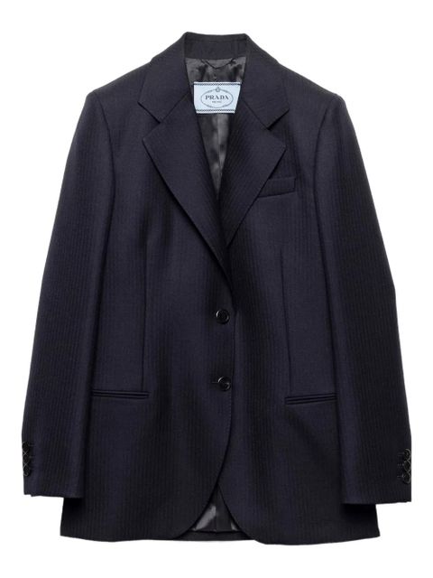 Prada chevron triangle-logo blazer - Blue - zdjęcie produktu nr 1