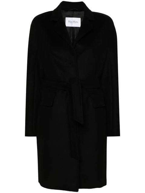 Max Mara Bingo belted camel-hair coat - Black - zdjęcie produktu nr 1