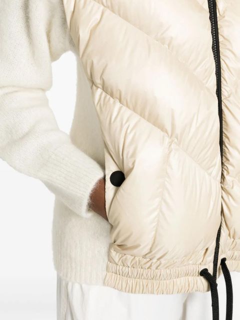 Moncler Grenoble panelled knitted down jacket - Neutrals