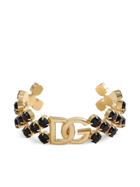 Dolce & Gabbana DG logo black-stone bracelet - Gold - zdjęcie produktu nr 1