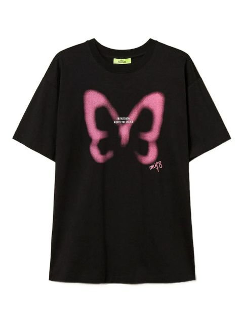TWINSET Myfo butterfly-print T-shirt - Black - zdjęcie produktu nr 1