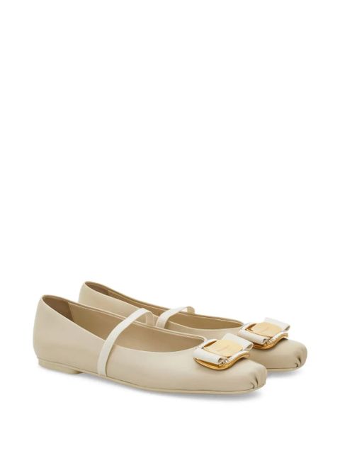 Ferragamo New Vara buckle-detail ballet flats - Neutrals - zdjęcie produktu nr 2