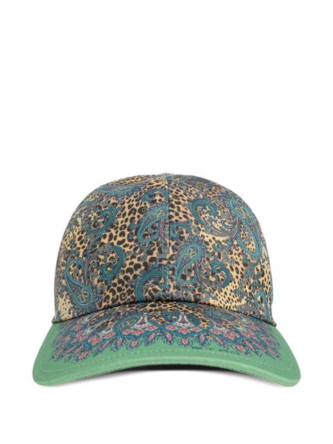 ETRO paisley-motifs animal-print baseball hat - Brown - zdjęcie produktu nr 1