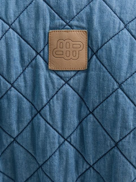 MUNTHE kurtka jeansowa FRIDOLF damska kolor niebieski przejściowa oversize 251153425108