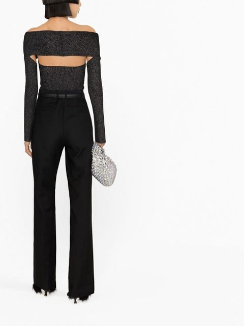 KHAITE Salma open-back top - Black