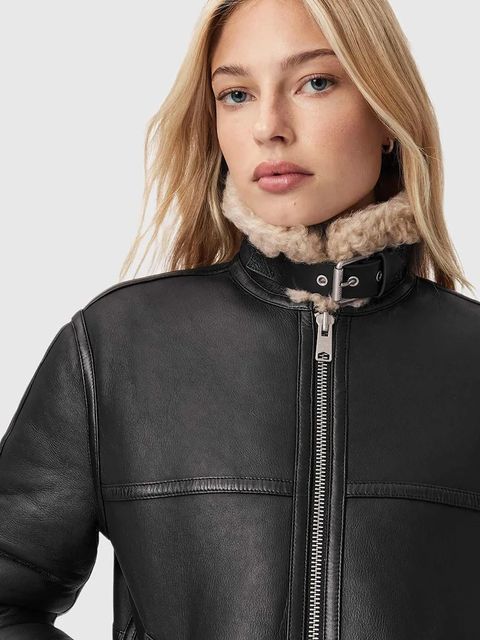 AllSaints kurtka skórzana LOREL damska kolor czarny W069LB - zdjęcie produktu nr 2