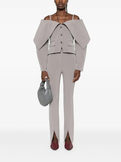 Nanushka split-hem trousers - Grey - zdjęcie produktu nr 2