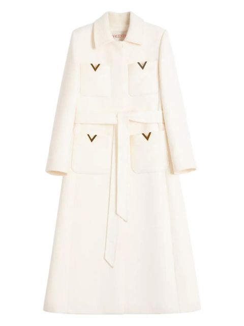Valentino Garavani Drill double-breasted coat - White - zdjęcie produktu nr 1