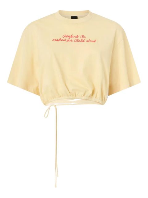 PINKO drawstring T-shirt - Yellow - zdjęcie produktu nr 1