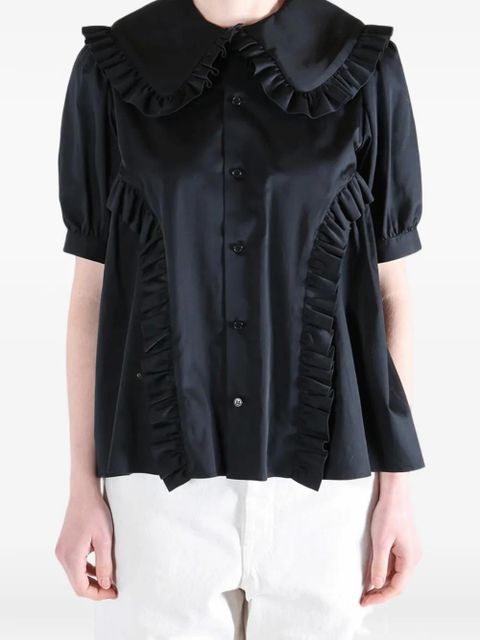 Comme Des Garçons ruffled cotton shirt - Black - zdjęcie produktu nr 2