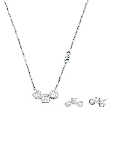 Michael Kors naszyjnik i kolczyki srebrne MKC1767SET - zdjęcie produktu nr 1