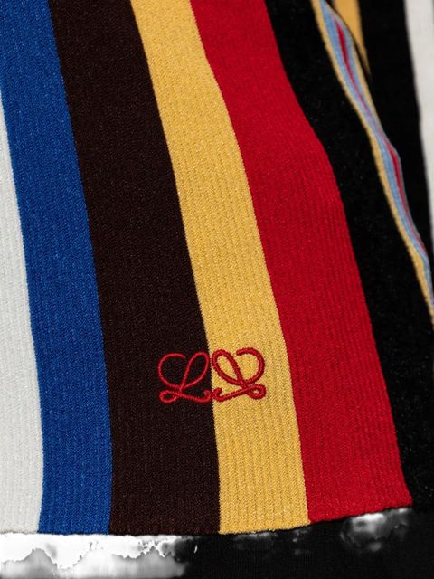 LOEWE striped ribbed top - Red