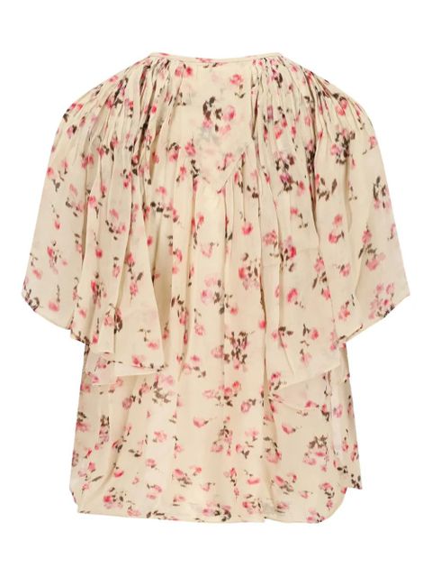 ISABEL MARANT floral tie blouse - Neutrals