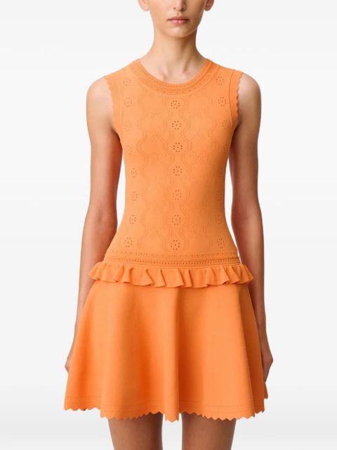 Claudie Pierlot ruffled-hem mini dress - Orange