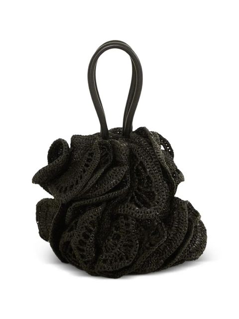 FARM Rio raffia flower tote bag - Black - zdjęcie produktu nr 1