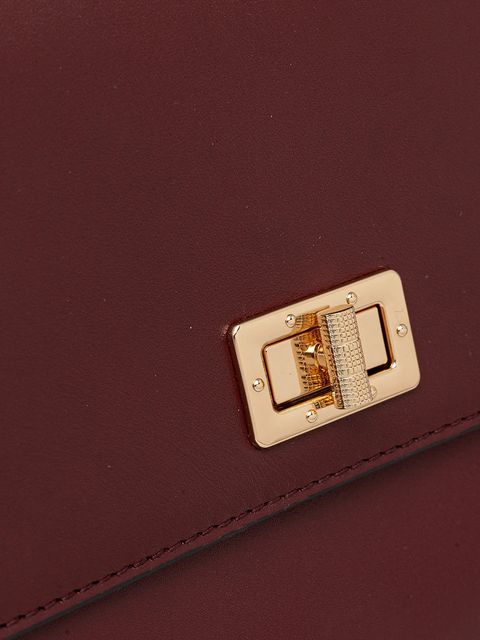 Geox torebka skórzana ELEANA kolor bordowy D56ZRB 00043