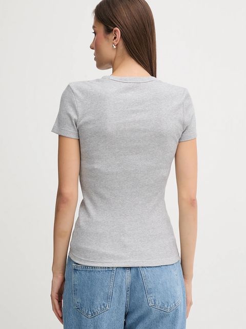 Lacoste t-shirt bawełniany damski kolor szary TF5538