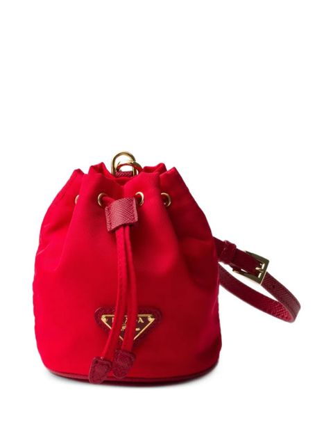 Prada mini Icon Re-Nylon keychain charm - Red - zdjęcie produktu nr 1