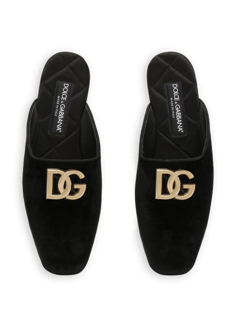 Dolce & Gabbana DNA logo plaque slippers - Black - zdjęcie produktu nr 2