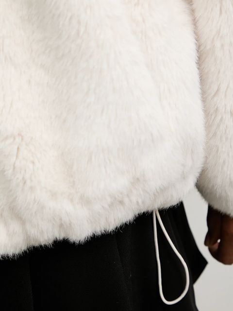 Answear.LAB kurtka kolor beżowy przejściowa oversize