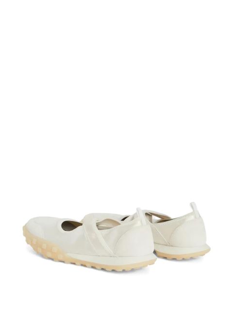 Jil Sander cross-over ballet flats - White
