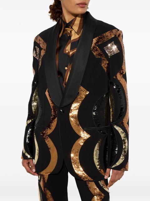 PUCCI Collane embroidered blazer - Black