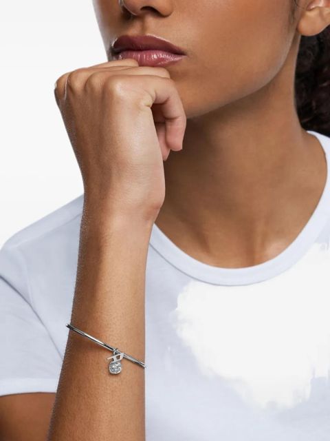 Diesel rose-charm bangle bracelet - Grey