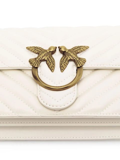 PINKO mini Love One cross body bag - White