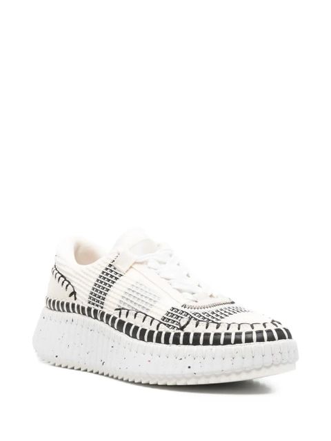 Chloé Nama whipstitch-detail sneakers - Neutrals - zdjęcie produktu nr 2