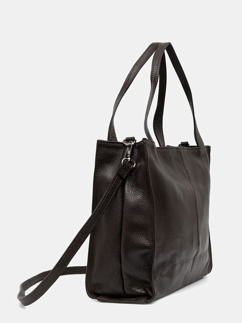 Answear.LAB torebka skórzana kolor brązowy