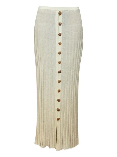 Christopher Esber pleated buttoned skirt - White - zdjęcie produktu nr 1