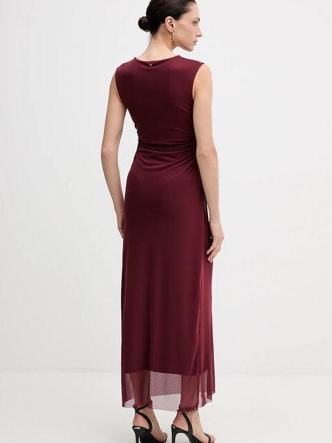 Pedro del Hierro sukienka kolor bordowy maxi dopasowana 6192943