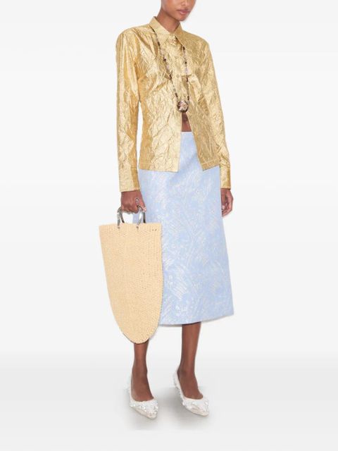 Tory Burch crushed silk shirt - Gold - zdjęcie produktu nr 2