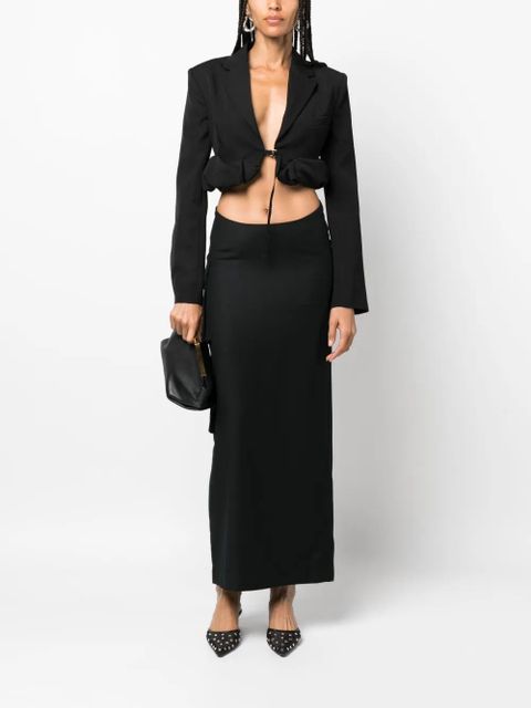 Aya Muse Stok cargo-pocket maxi skirt - Black - zdjęcie produktu nr 2