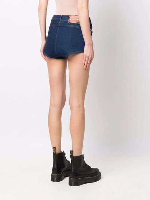 Diesel high waisted mini denim shorts - Blue