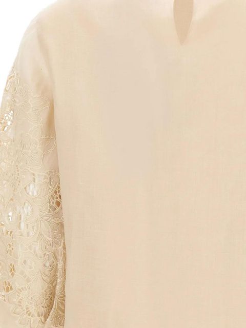 Max Mara macramé sleeve blouse - Neutrals