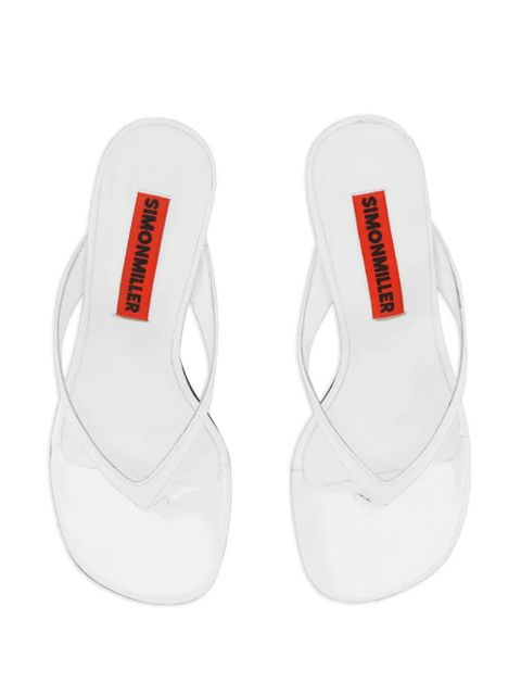 Simon Miller 57mm Beep Thong leather heeled sandals - White - zdjęcie produktu nr 2